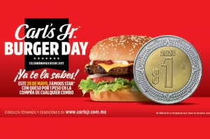 ¡Hamburguesas a un peso! Así celebrará Carl´s Jr. el Día de la Hamburguesa