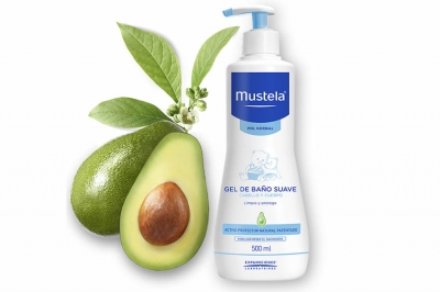 Gel de baño suave para piel normal de Mustela, una caricia para los bebés