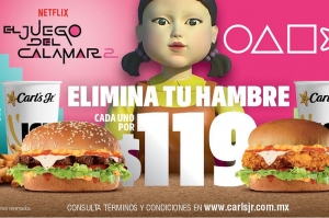 ¡Elimina tu hambre con Carl’s Jr. y la segunda temporada de El Juego del Calamar!