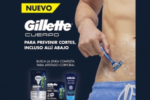 Con Gillette Mach 3 Cuerpo, realiza un rasurado suavecito de arriba para abajo